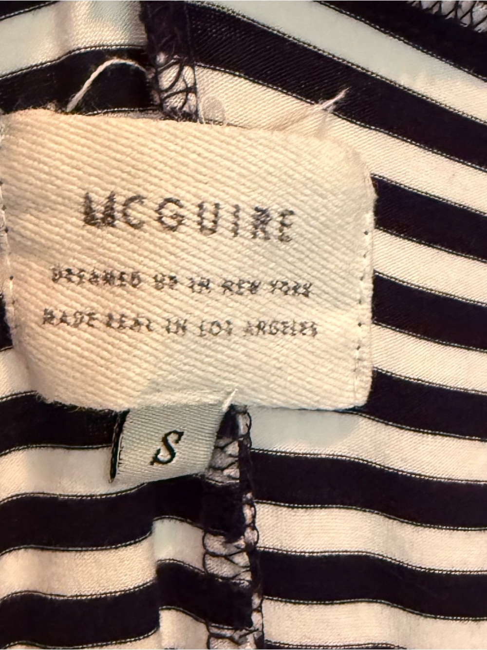 McGuire Navy and White flare dress sz Small